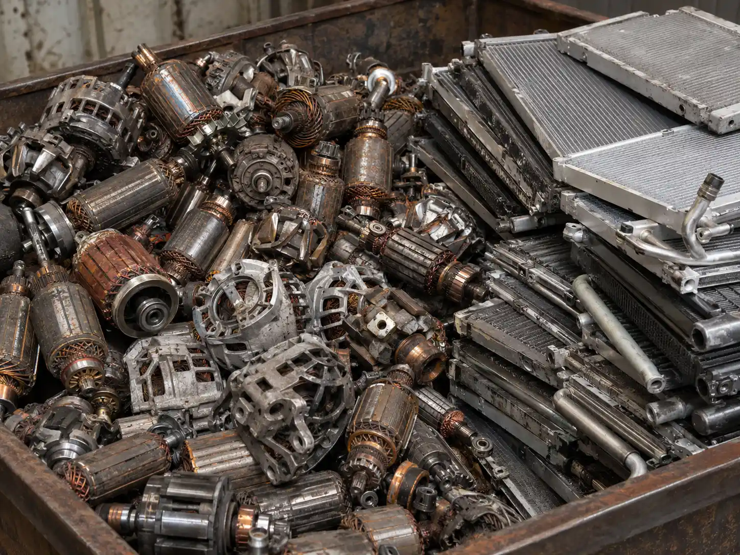 Inspection ready mixed non-ferrous scrap